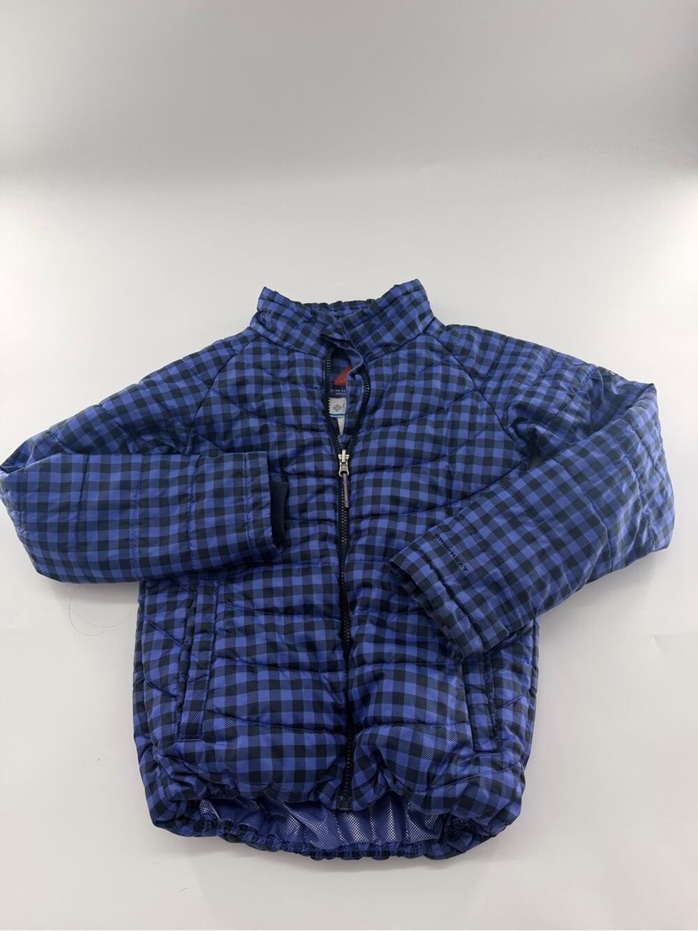 Columbia Girl’s Purple and Black Plaid Jacket Winter Coat Full Zip Kids 10/12